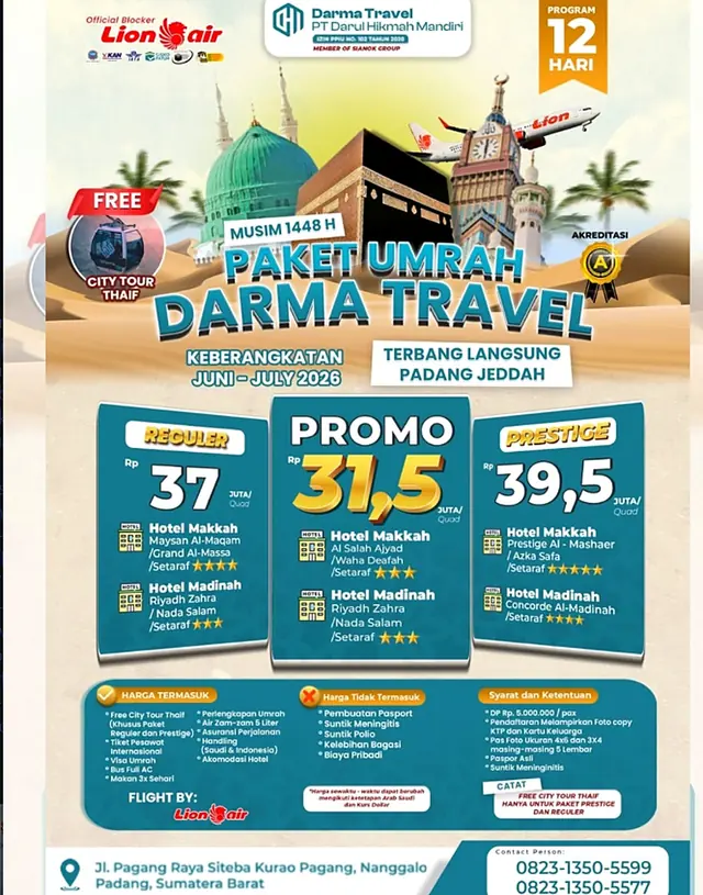 Poster paket Musim 1448 H Darma Travel — Mulai Rp31,5 Juta